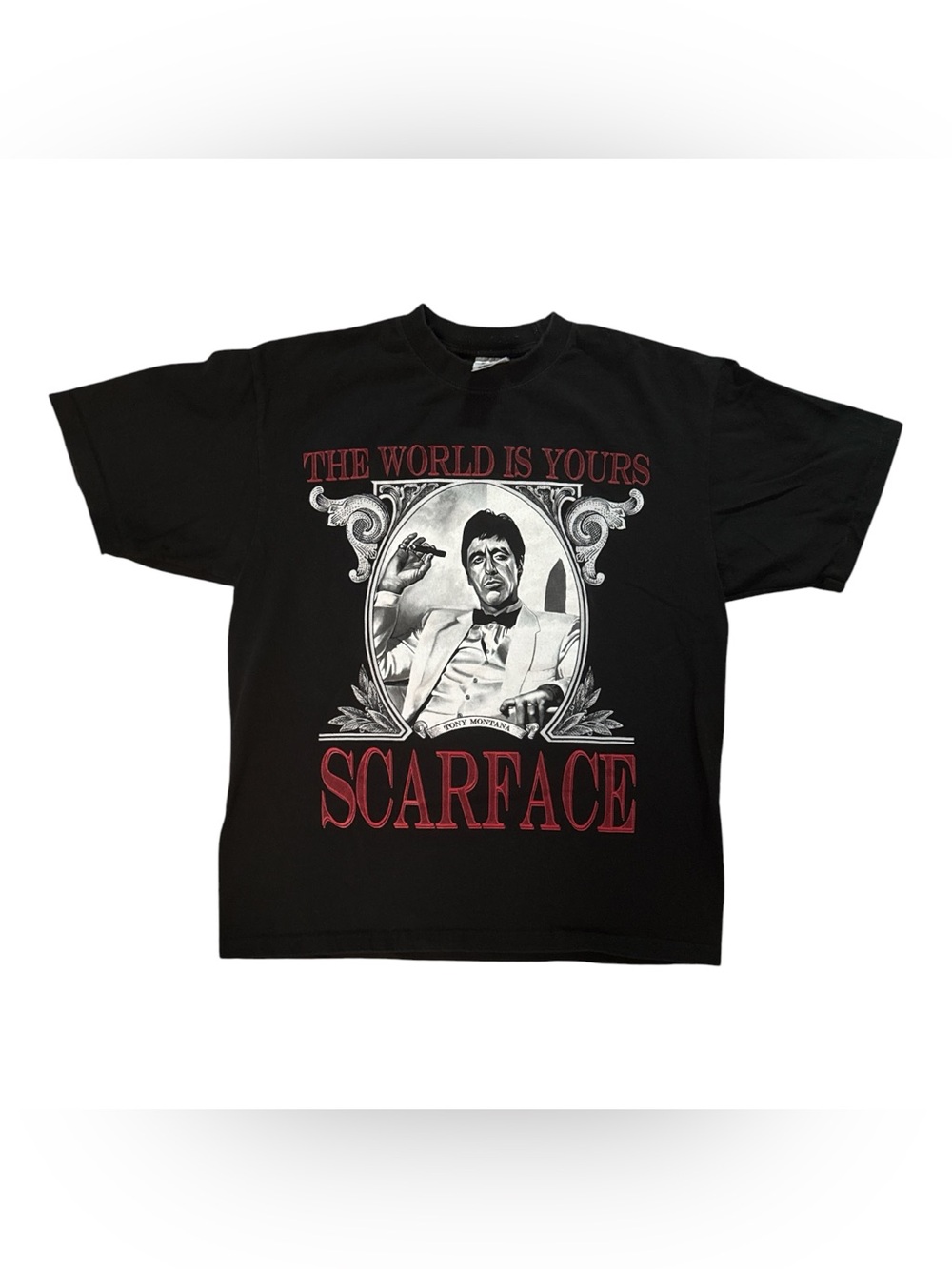 Shaka Wear Scarface Graphic Black T-Shirt - 'The World Is Yours' Mens XL Cotton